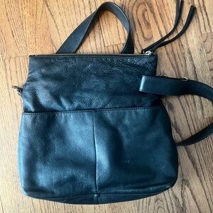 Margot New York Black Leather Crossbody